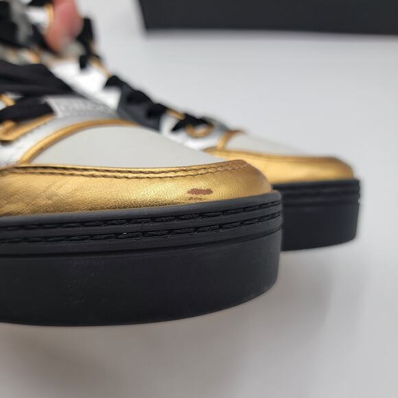 Gucci (388015) Interlocked GG Tri colored High Top Sneakers. Euro-35/U.S-5W 373 - Picture 13 of 13